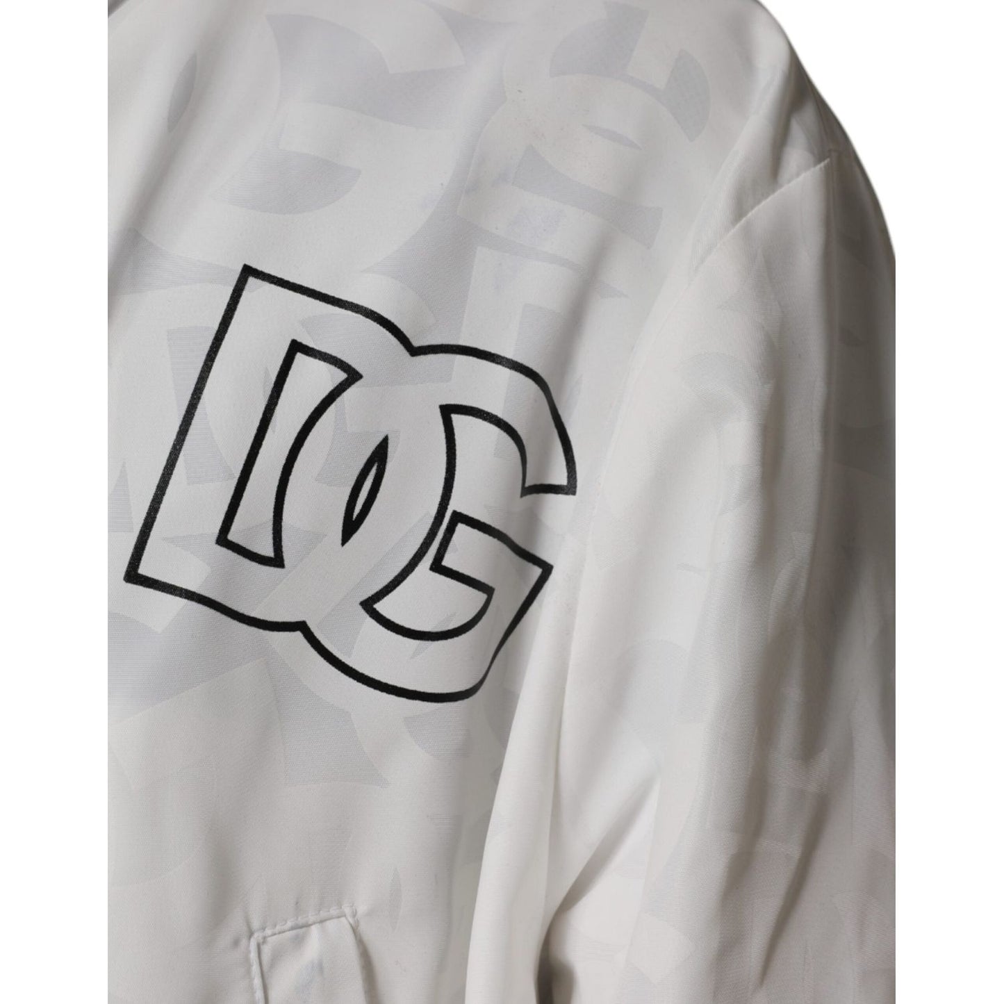 Dolce & Gabbana White Hooded Parka Polyester Trench Coat Jacket JKT3854-56