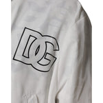 Dolce & Gabbana White Hooded Parka Polyester Trench Coat Jacket JKT3854-56