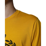 Dolce & Gabbana White Yellow Logo Print Short Sleeve T-shirt TSH86586-50