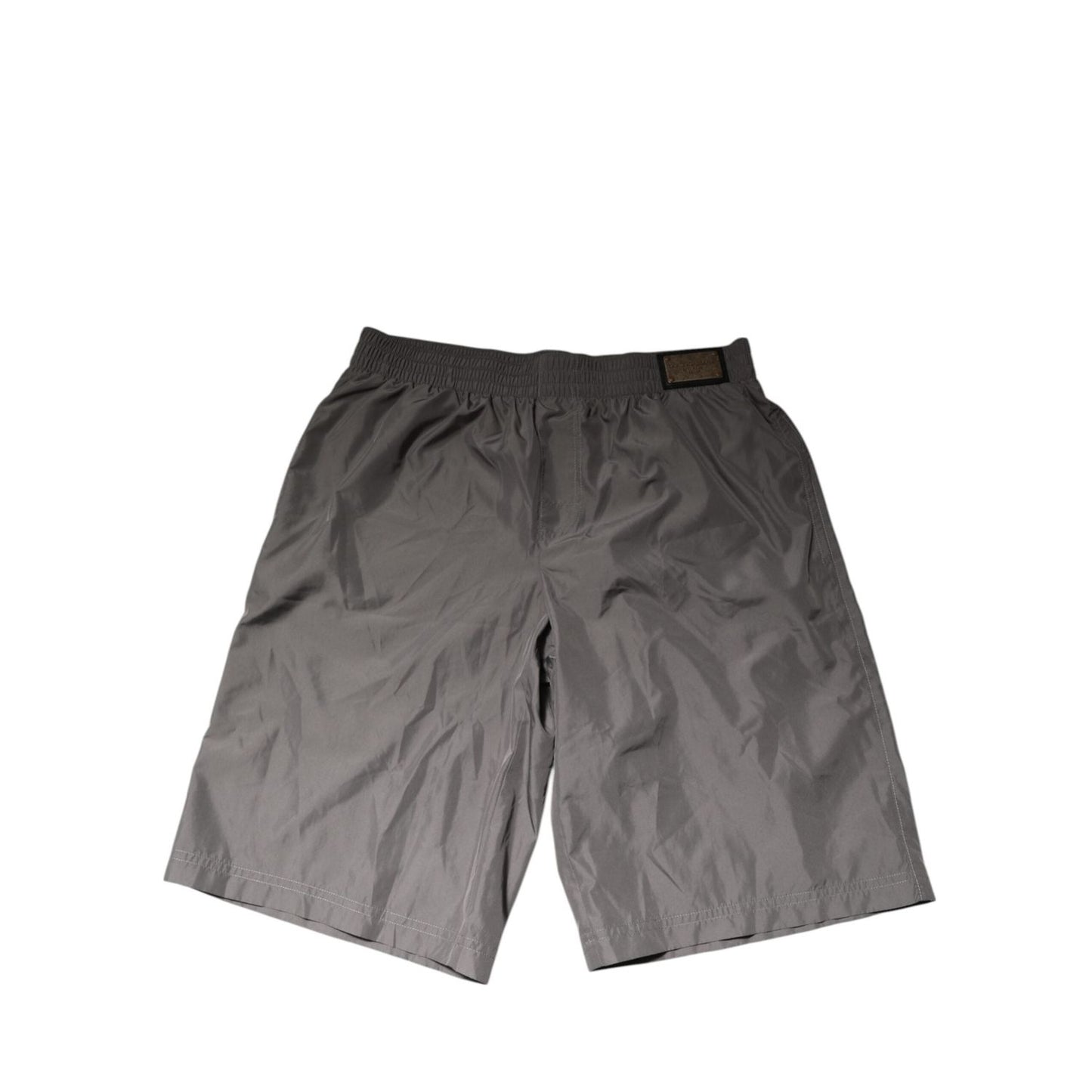 Dolce & Gabbana Light Gray Nylon Elastic Waist Shorts Swimwear BIK1689-3