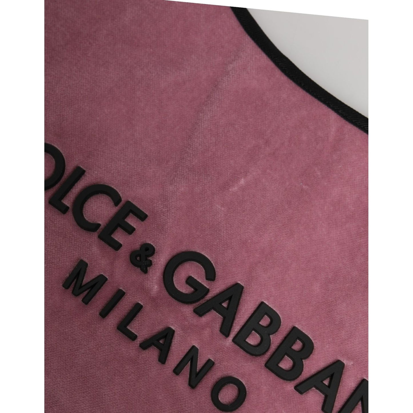Dolce & Gabbana Pink Cotton Velvet DG MILANO Shoulder Shopping Borse Bag