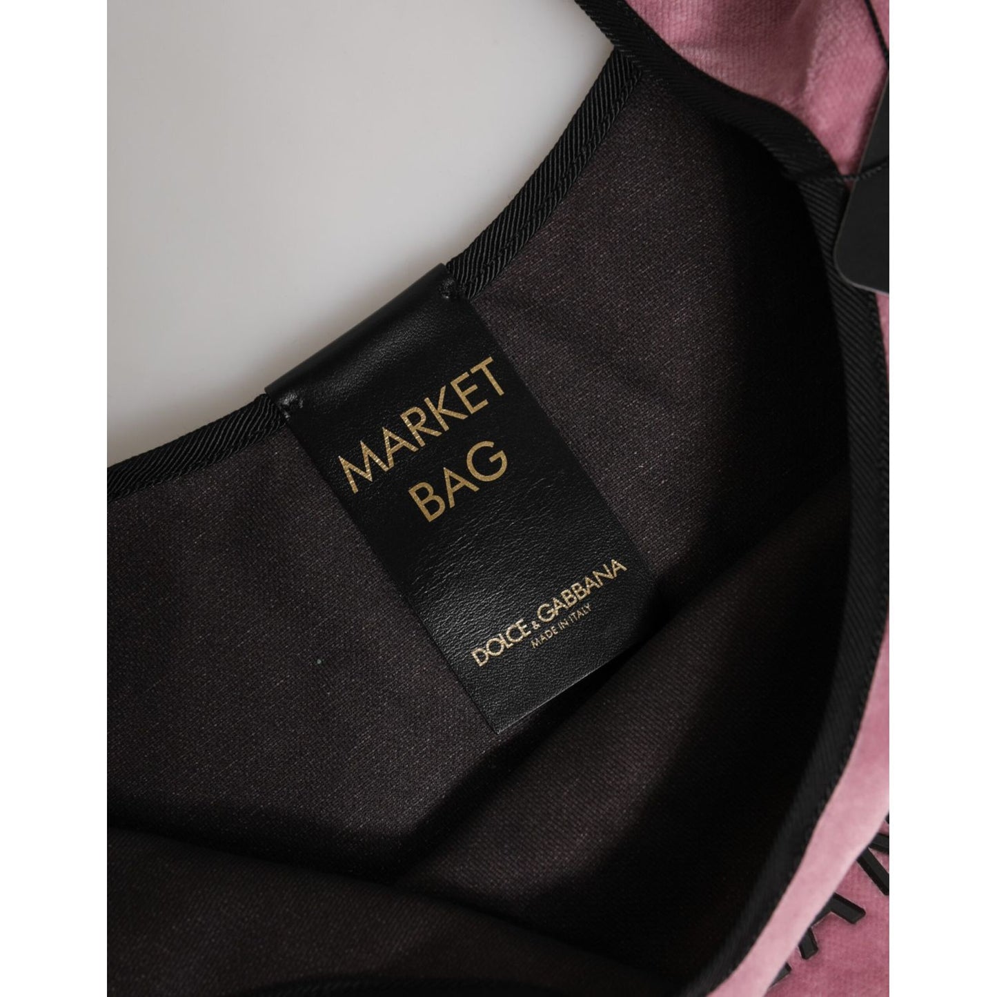 Dolce & Gabbana Pink Cotton Velvet DG MILANO Shoulder Shopping Borse Bag