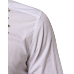 Dolce & Gabbana White Cotton DG Logo Pearl Chain Formal Shirt TSH90812-39