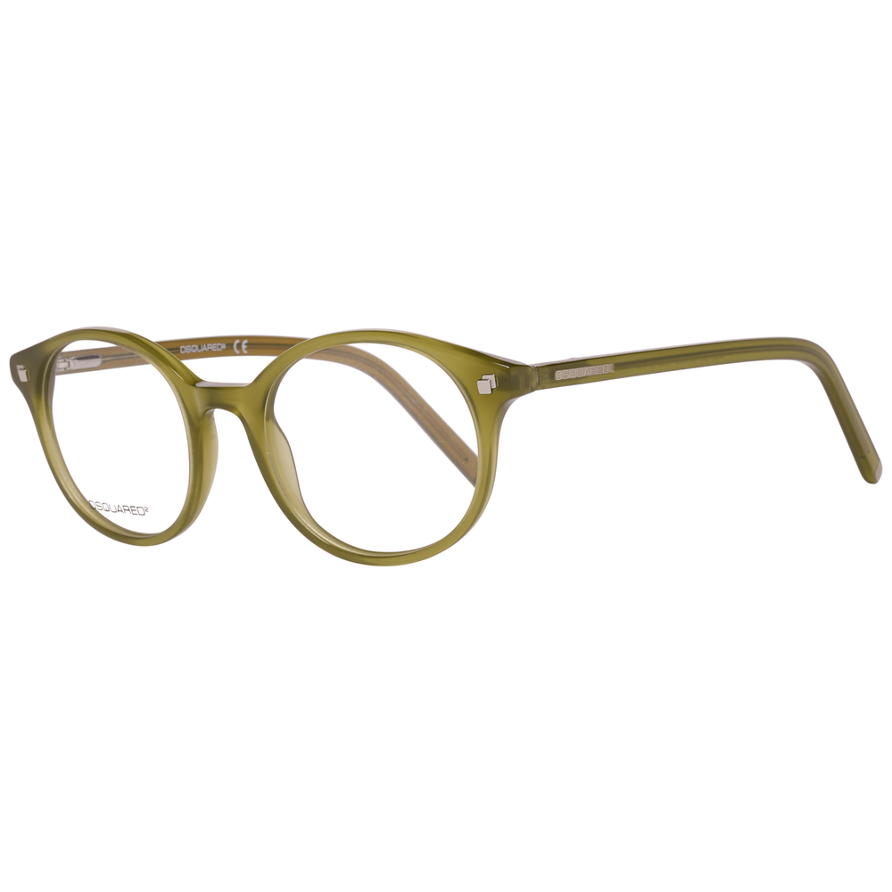 Dsquared² Chic Green Unisex Eyewear with full-rim design and durable plastic frame, ideal for modern style and comfort seekers.
