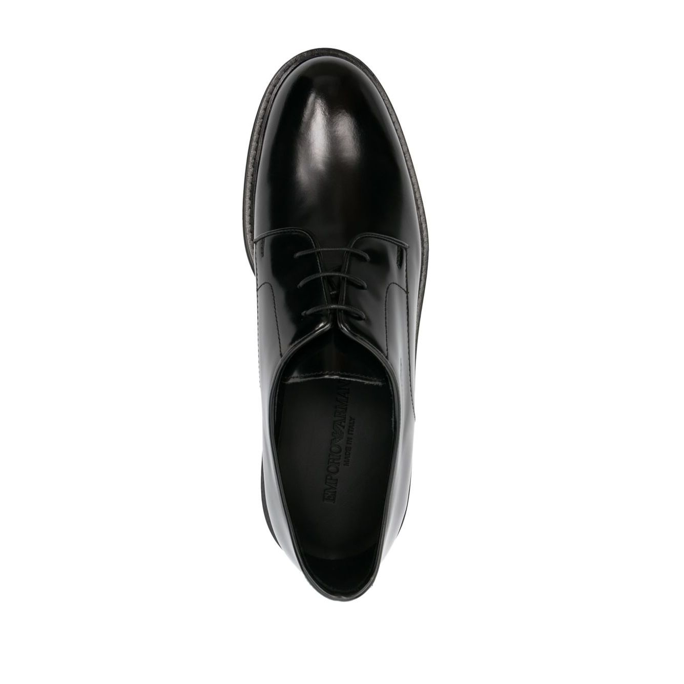 EMPORIO ARMANI EXCLUSIVE Derby shoes in buffed leather Boots