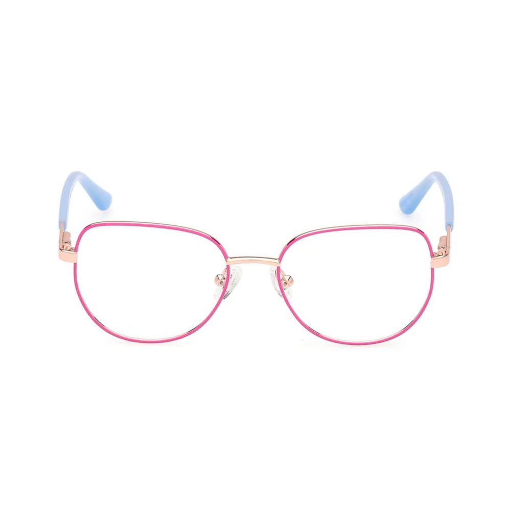 GUESS MOD. GU50140 metal frame lady eyeglasses in pink and gold.