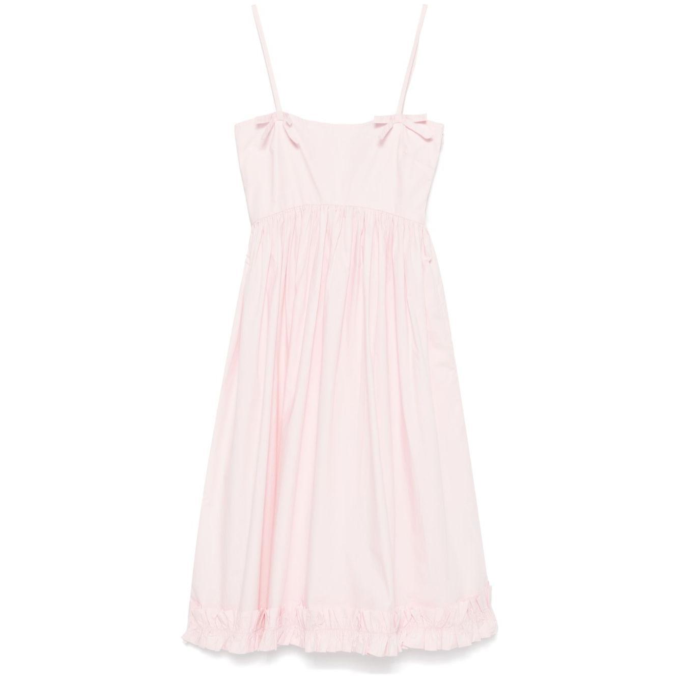 Ganni Ganni Poplin midi dress with shoulder straps LDin,Spring - Summer 2025,Women,Women > Clothing,Women > Clothing > Dresses,Yes Eu W0325868-P25