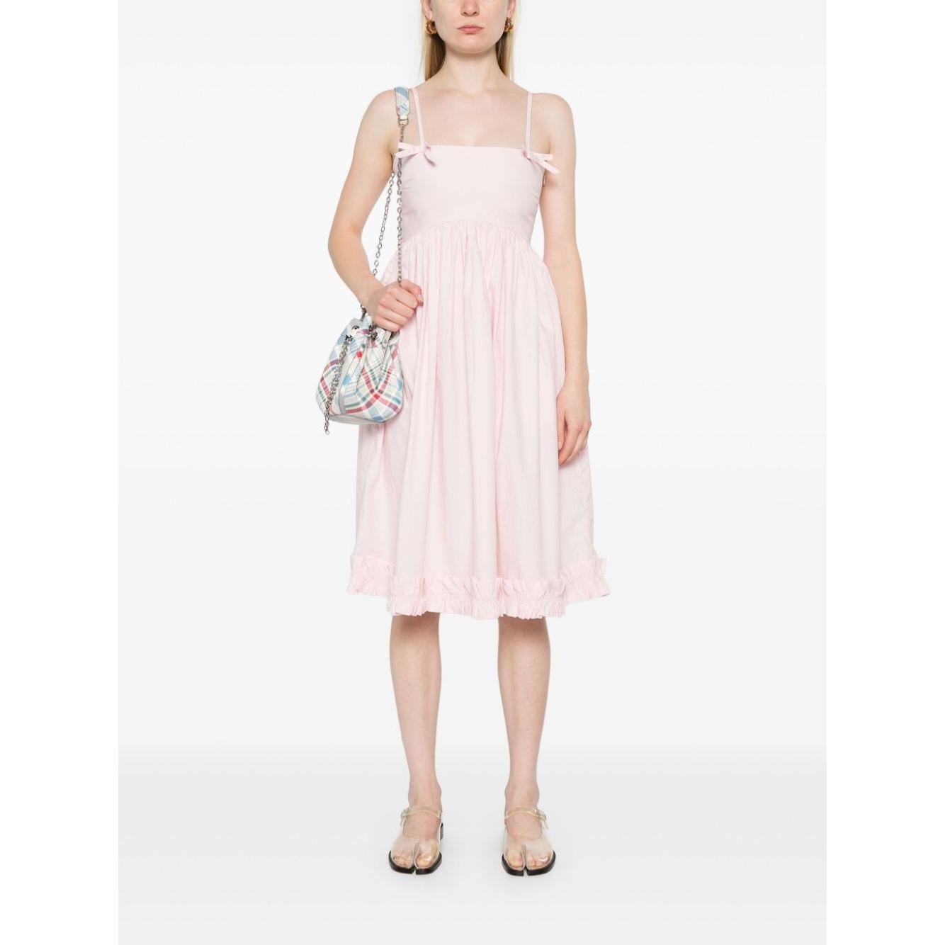 Ganni Ganni Poplin midi dress with shoulder straps LDin,Spring - Summer 2025,Women,Women > Clothing,Women > Clothing > Dresses,Yes Eu W0325868-P25