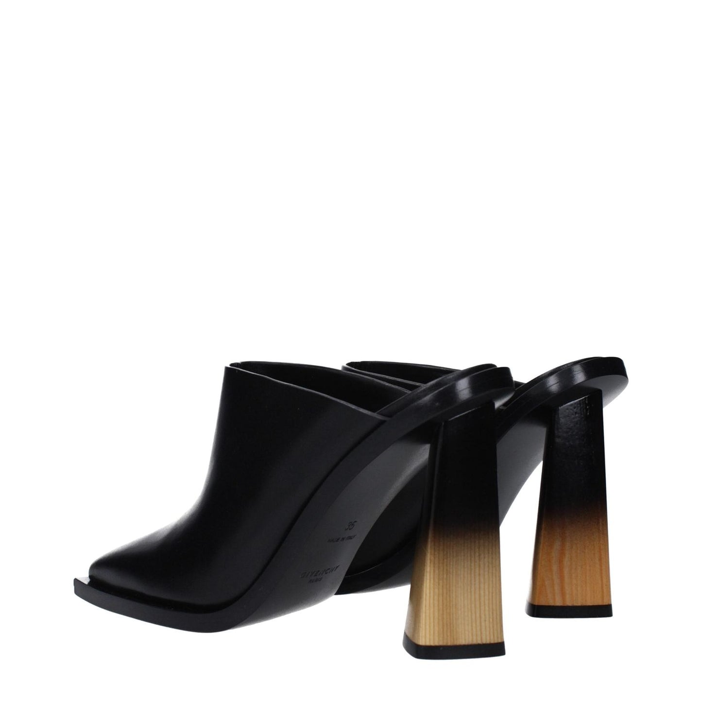 Givenchy Black Leather Mules GI-9477441552649-EU35/US5