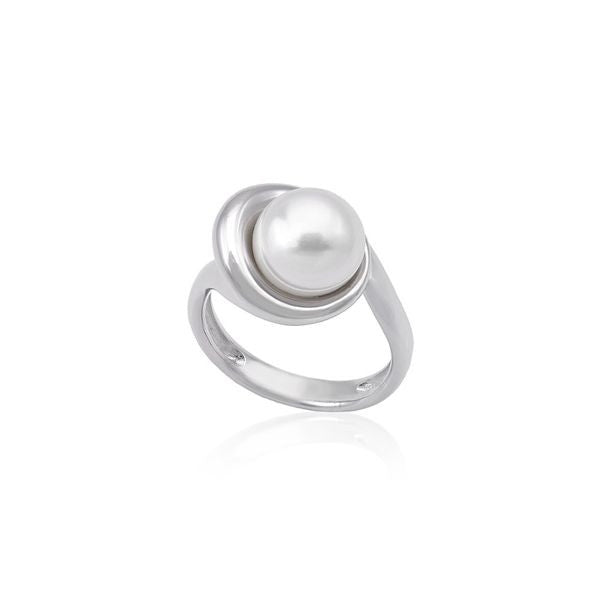 MAJORICA JEWELRY Mod. 16349.01.2.913.010.1 pearl ring with silver band, elegant design
