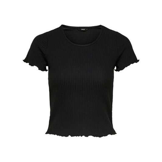 Only Black Polyester T-Shirt