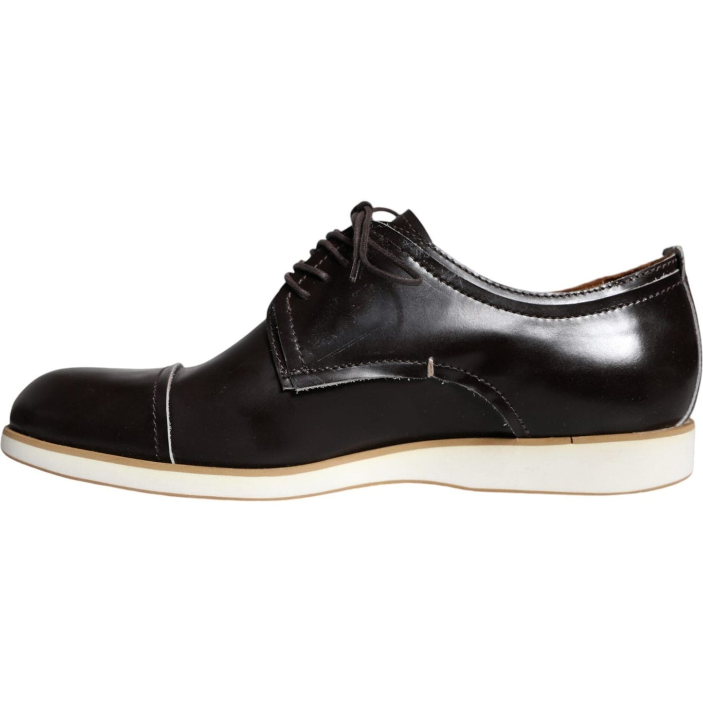 Pollini Black White Leather Lace Up Men Dress Formal Shoes MV4436-41