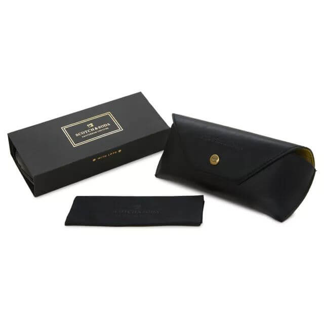 SCOTCH & SODA MOD. SS8023 51298 black leather case for gents with branded packaging