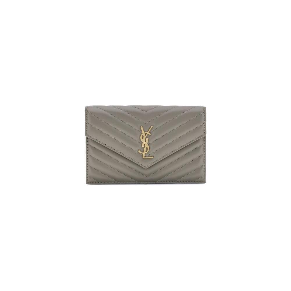Saint Laurent Saint Laurent Wallet with shoulder strap SA742920AAA443798BB 1728,72470364320,Bags,Green,New with tags,Saint Laurent,Wallets - Women - Bags,Women,Women - Bags