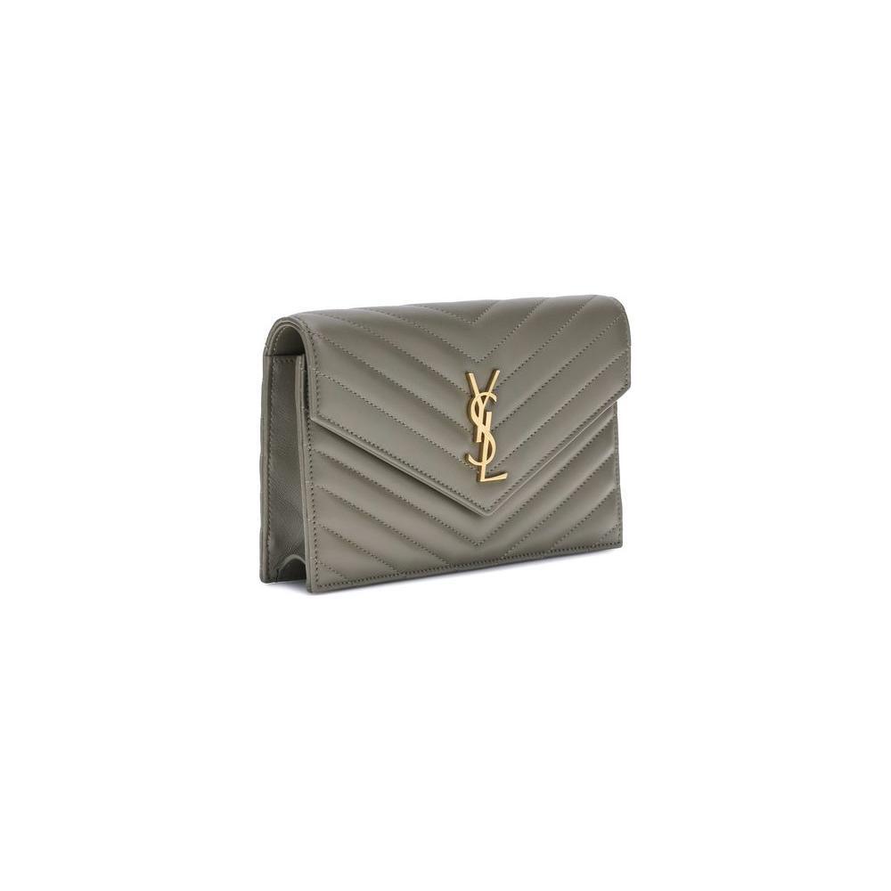 Saint Laurent Saint Laurent Wallet with shoulder strap SA742920AAA443798BB 1728,72470364320,Bags,Green,New with tags,Saint Laurent,Wallets - Women - Bags,Women,Women - Bags