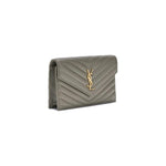 Saint Laurent Saint Laurent Wallet with shoulder strap SA742920AAA443798BB 1728,72470364320,Bags,Green,New with tags,Saint Laurent,Wallets - Women - Bags,Women,Women - Bags