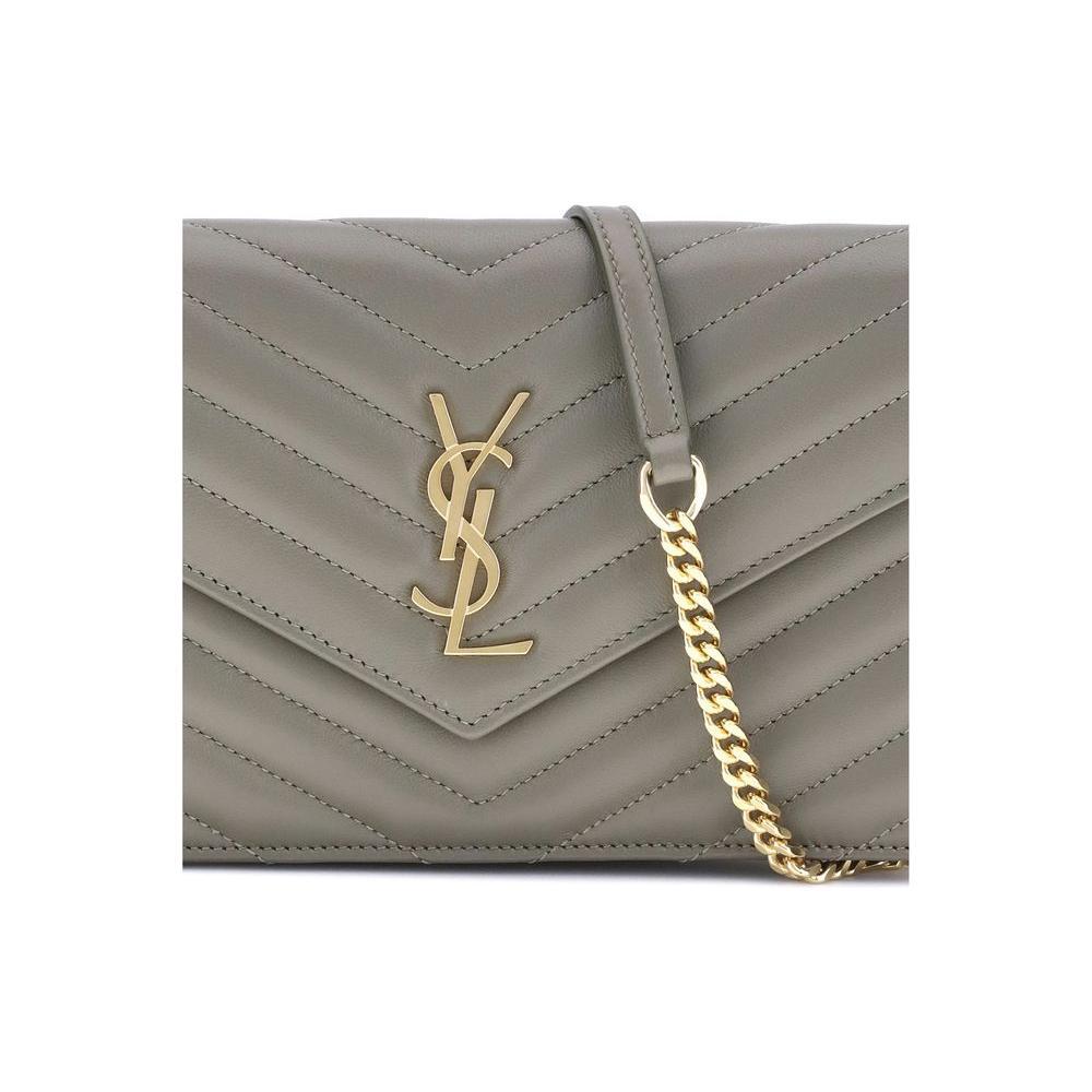 Saint Laurent Saint Laurent Wallet with shoulder strap SA742920AAA443798BB 1728,72470364320,Bags,Green,New with tags,Saint Laurent,Wallets - Women - Bags,Women,Women - Bags