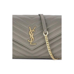 Saint Laurent Saint Laurent Wallet with shoulder strap SA742920AAA443798BB 1728,72470364320,Bags,Green,New with tags,Saint Laurent,Wallets - Women - Bags,Women,Women - Bags