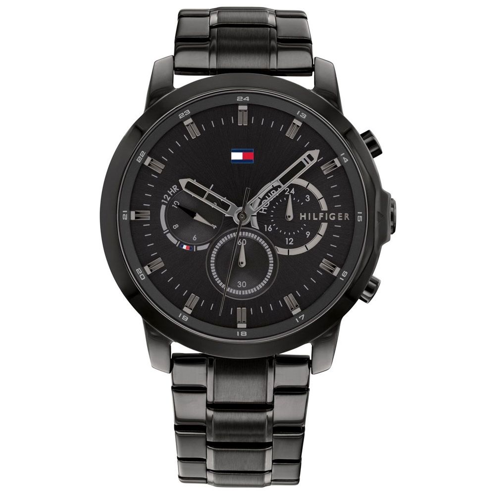 TOMMY HILFIGER Mod. 1791795 gent's quartz analog bracelet watch, 46mm case, mineral dial, water resistant to 5 ATM, official box included.