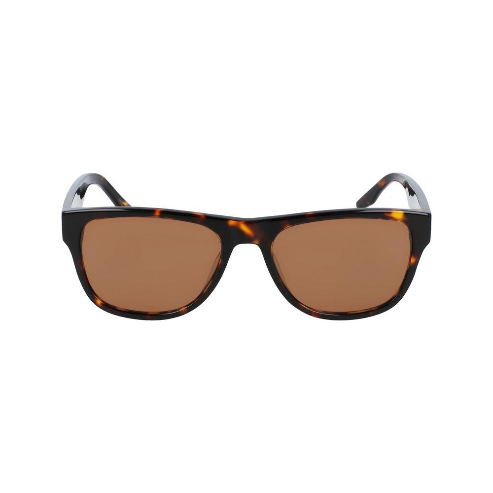 Front view of Converse brown acetate sunglasses with UV filter, model CV500SALLS239, featuring a tortoiseshell frame and tinted lenses.