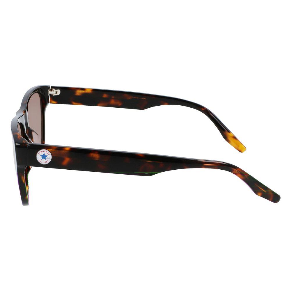 Converse Brown Acetate Sunglasses side view with logo and UV filter, lens/bridge/temple size 57/18/145mm