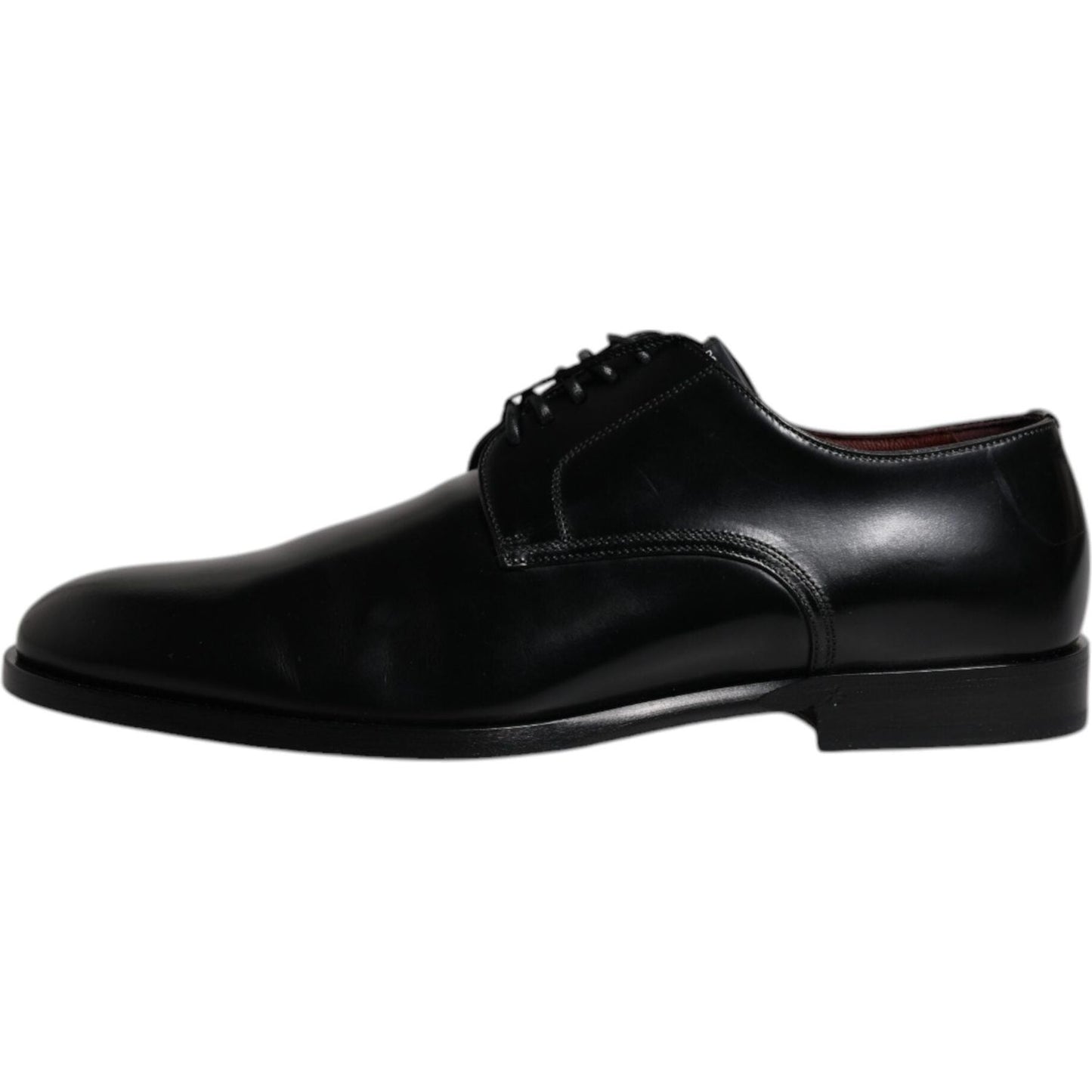 Dolce & Gabbana Black Calfskin Leather Derby Lace Up Formal Dress Shoes