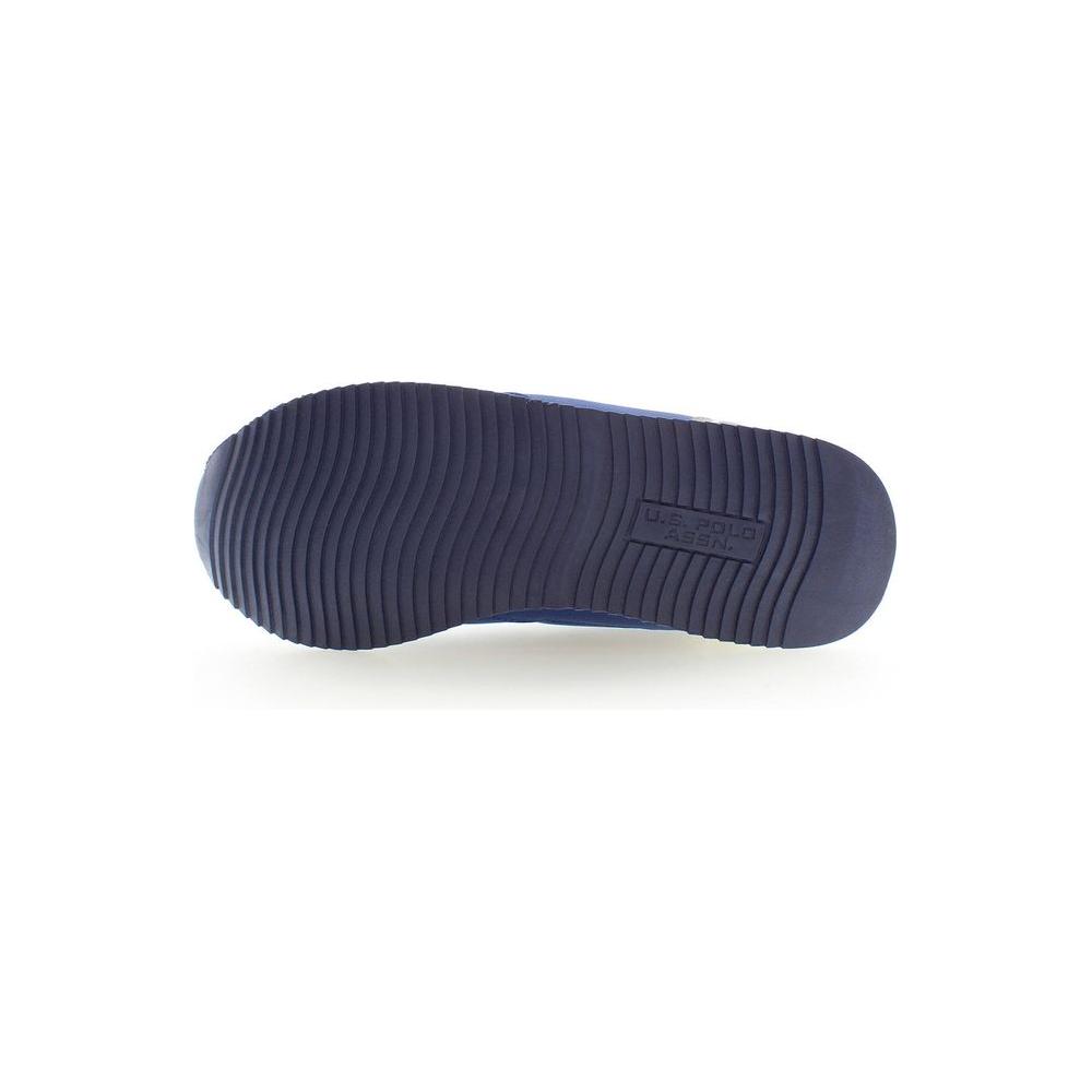 Sole view of U.S. POLO ASSN. Blue Polyester Men Sneaker showcasing durable tread design for enhanced grip and style.