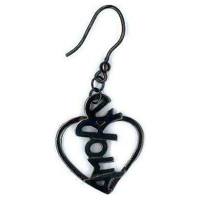 AMBROSINI JEWELS - ORECCHINI ARGENTO 925° cuore finitura brunita lucida OC 03 12 06