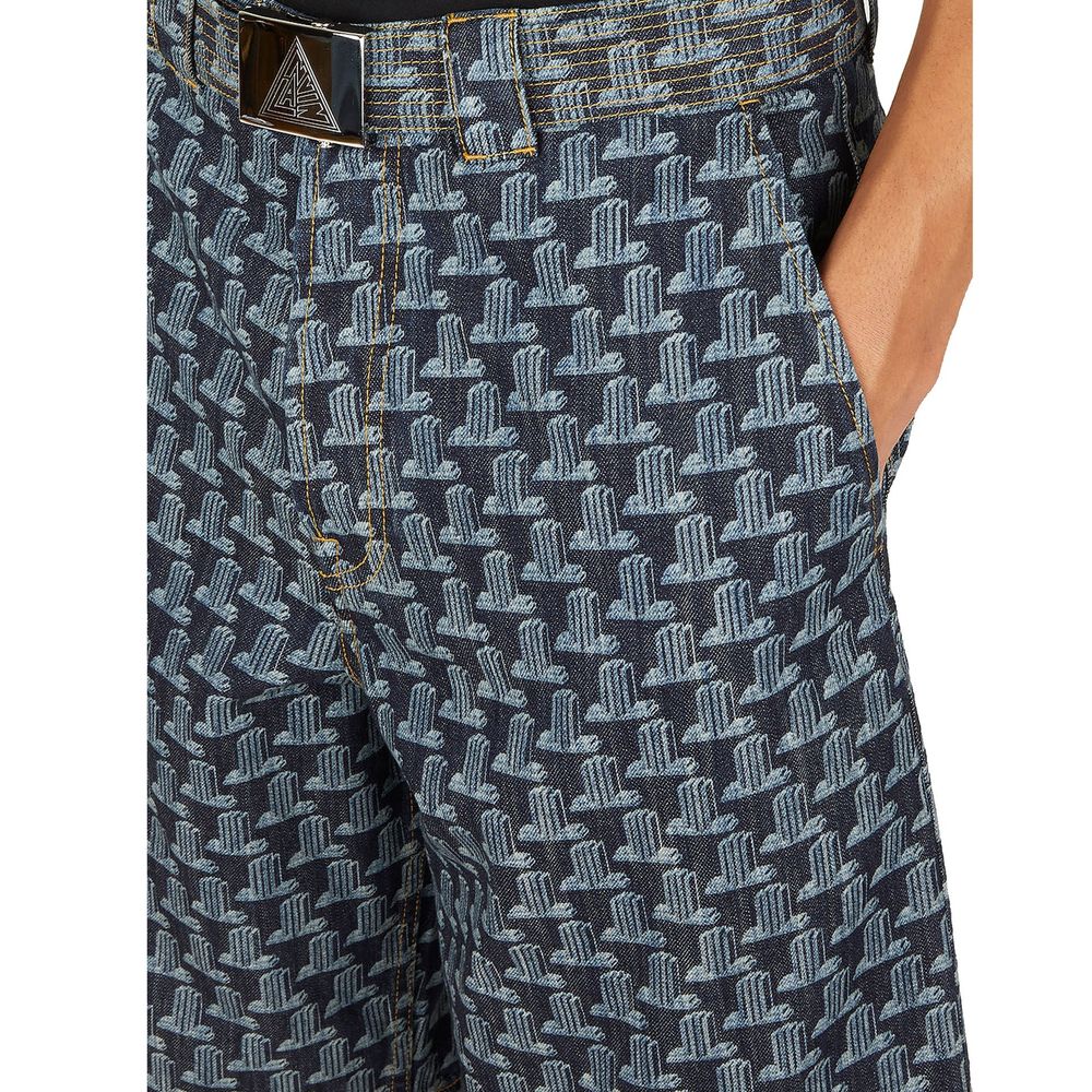 Lanvin Blue Cotton Knee Length