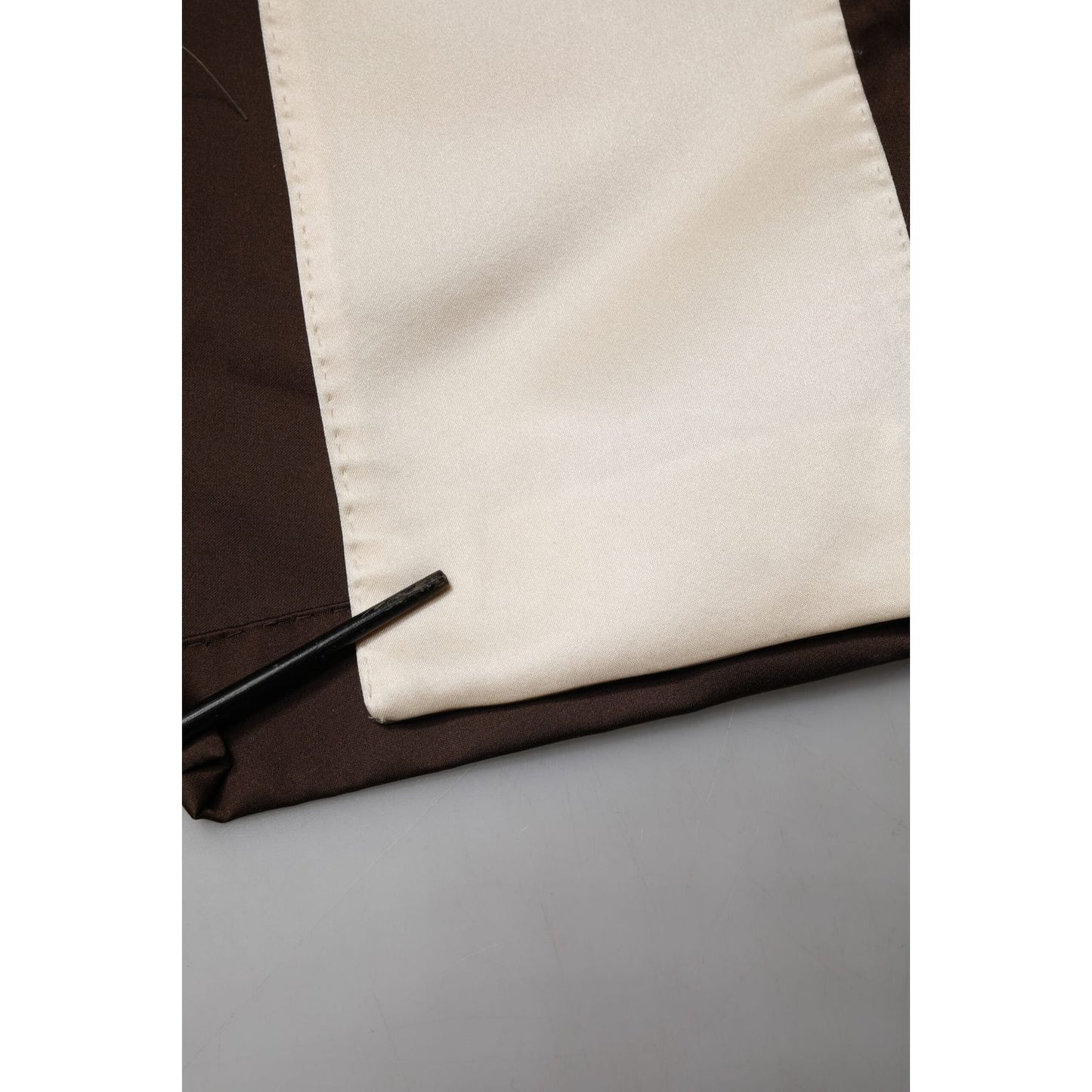 Dolce & Gabbana Brown Cream Lounge Belted Bathrobe Jacket