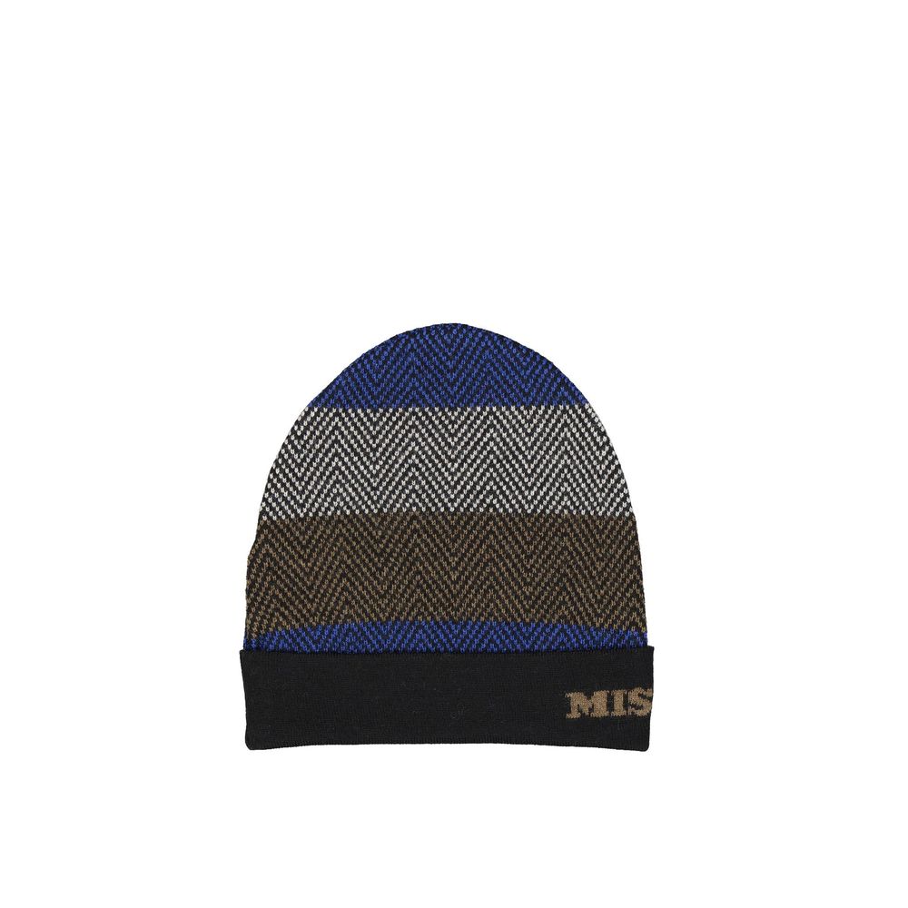 Missoni Blue Wool Beanie 1728,75611013280,Accessories,Beanie - Hats - Accessories,Blue,Hats - Accessories,Men,Missoni,New with tags,UNI