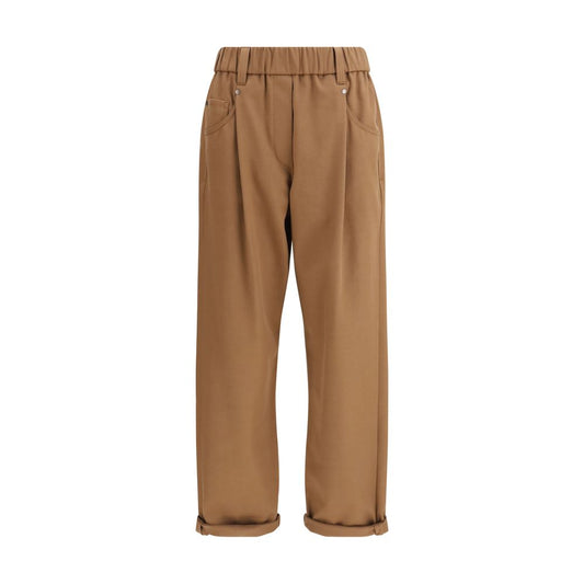 Brunello Cucinelli Brown Cotton Casual Pants1728,72470364320,Brown,Brunello Cucinelli,Casual Pants - Pants - Clothing,Clothing,IT40 | M,IT42 | L,IT44 | L,IT46|XL,New with tags,Pants - Clothing,Women