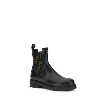 Fendi Black Calf Leather Bos Taurus Ankle Boots 1728,72470364320,Ankle - Boots - Shoes,Black,Boots - Shoes,EU36/US6,EU38/US8,EU39/US9,EU40/US10,Fendi,New with tags,Shoes,Women
