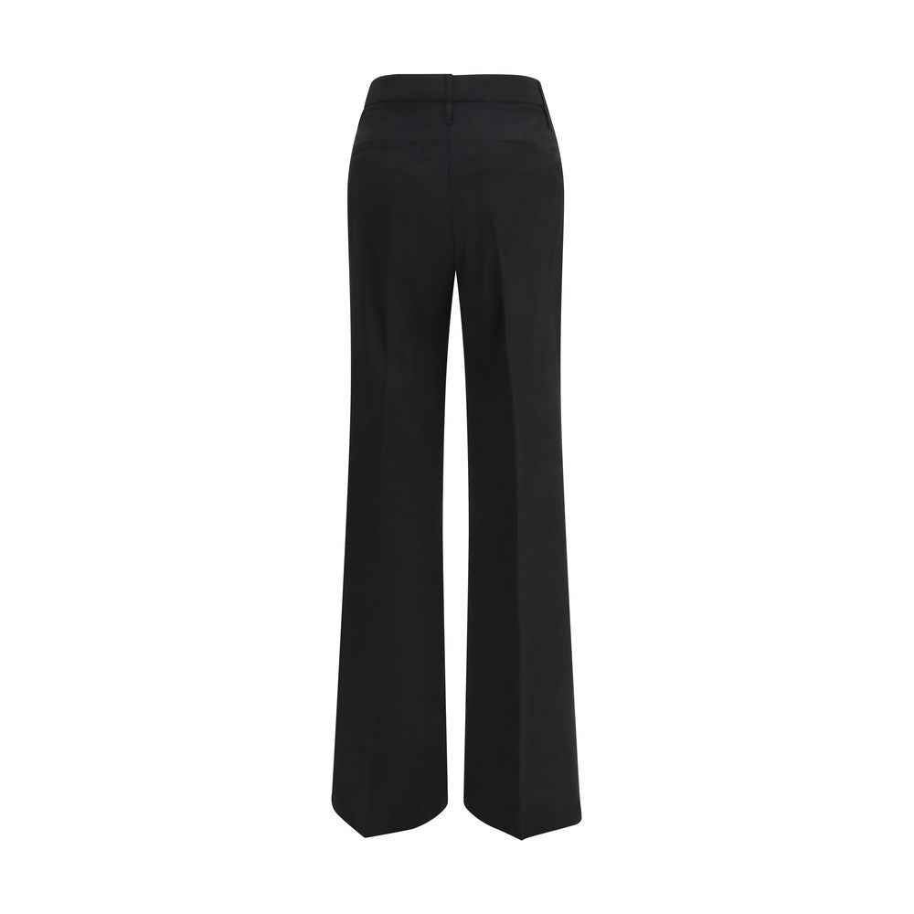 Max Mara Black Wool Flared Pants