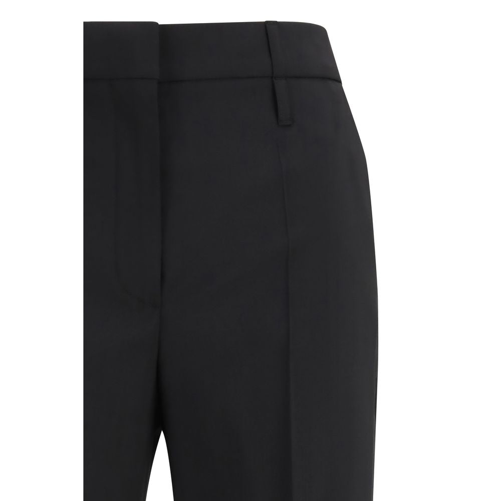 Max Mara Black Wool Flared Pants