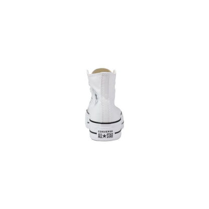 Converse White Polyester Platform Sneakers