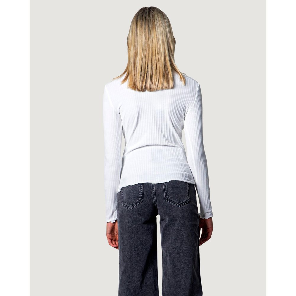 Only White Polyester Turtleneck