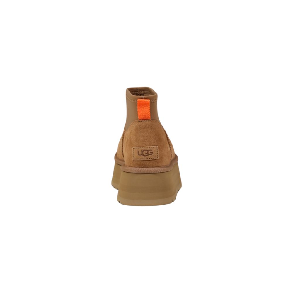 UGG Beige Suede Leather Ankle Boots