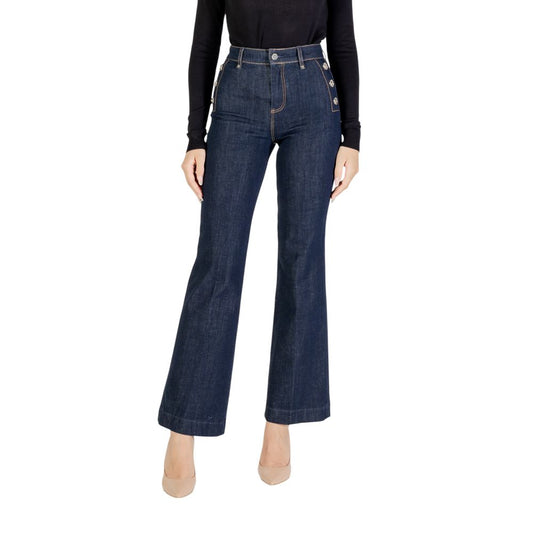 Guess Blue Cotton Bootcut Jeans