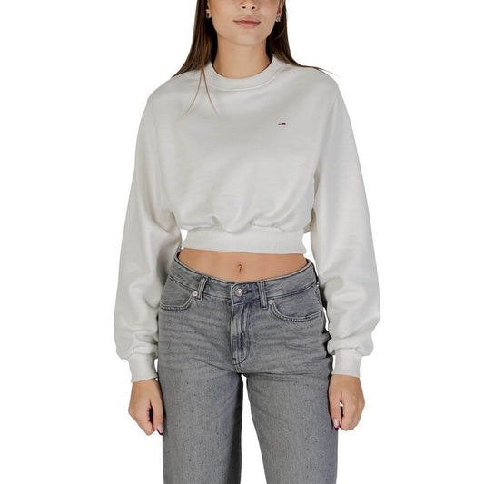 Tommy Hilfiger Jeans Cream Recycled Cotton Sweatshirt