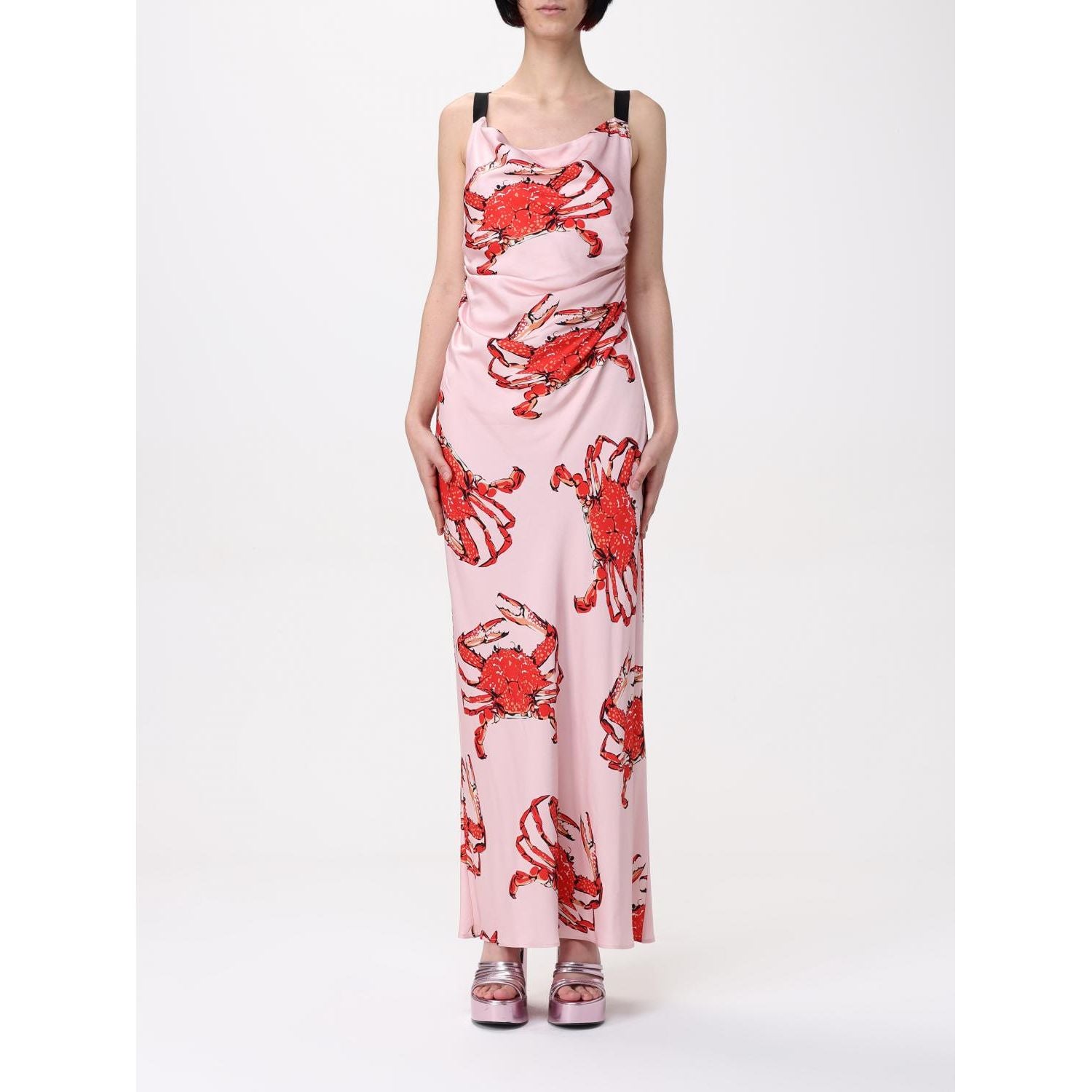 MSGM Multicolor Silk Casual Dress