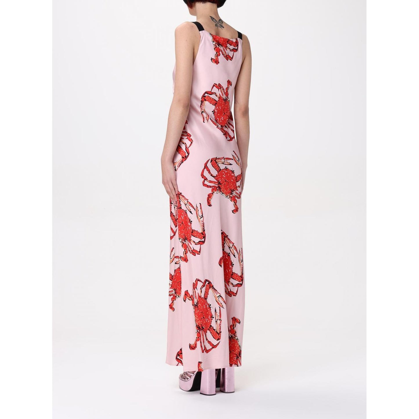 MSGM Multicolor Silk Casual Dress