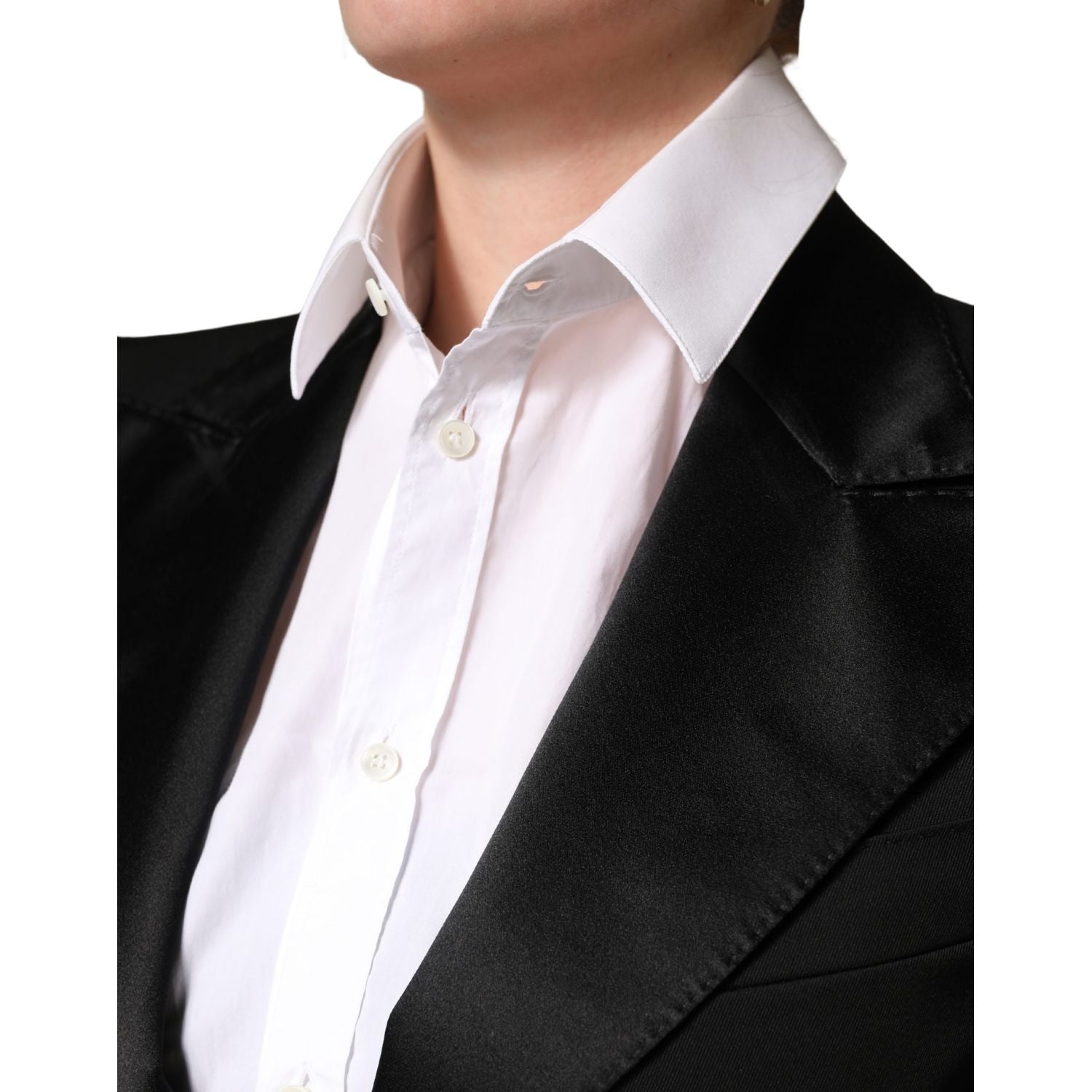 Dolce & Gabbana Black Wool Single Breasted Blazer Jacket