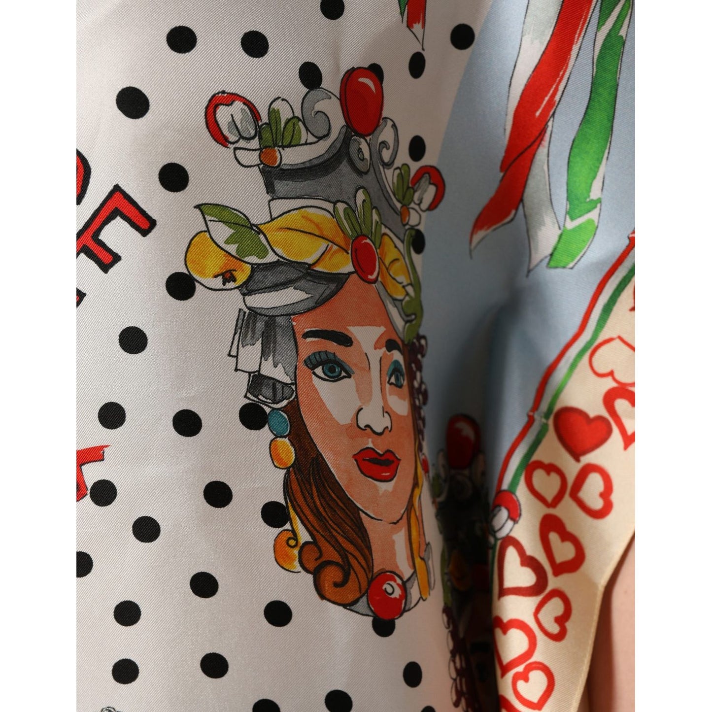 Dolce & Gabbana Multicolor Italy Scenes Graphic Silk Top