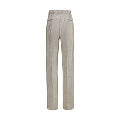 Forte_Forte Silver Polyester Casual Pants