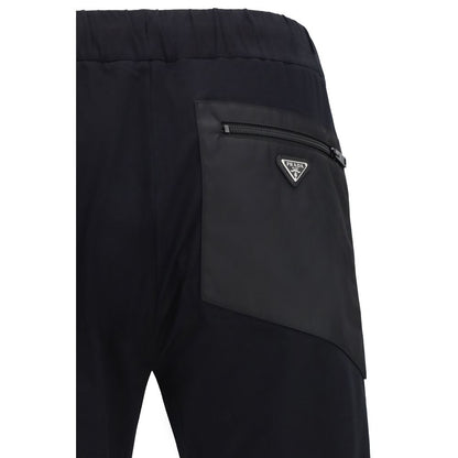 Prada Black Nylon Athletic Pants
