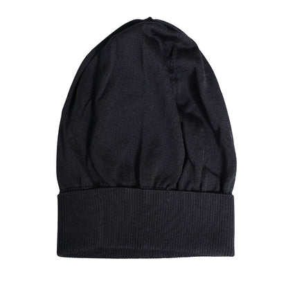 Dolce & Gabbana Black Solid Wool Knitted Winter Beanie Cap Hat
