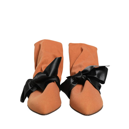 Dolce & Gabbana Brown Black Suede Boots Shoes