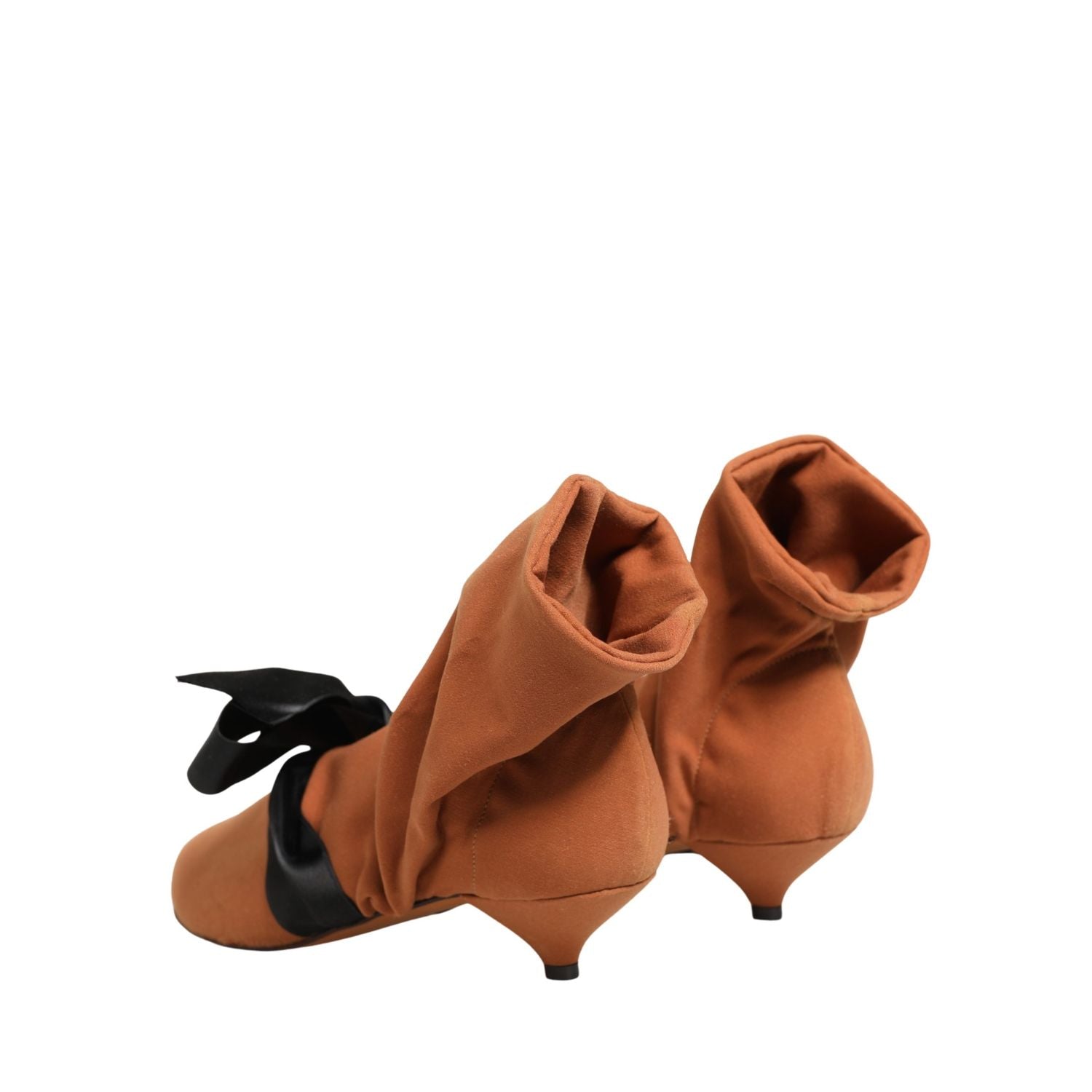 Dolce & Gabbana Brown Black Suede Boots Shoes