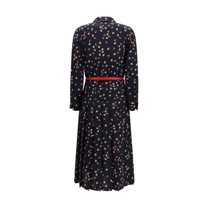 Max Mara Blue Silk Casual Dress